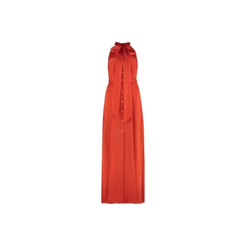 ASPESI Halterneck Button Detailed Midi Shirt Dress
