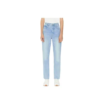 FRAME Distressed Straight-Leg Jeans