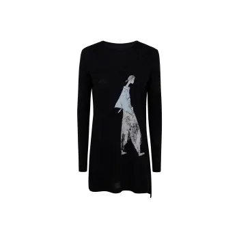 Yohji Yamamoto Printed Long Sleeved Top