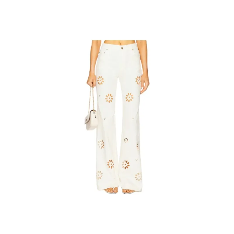 LOVESHACKFANCY Casual Pants Women's White-0