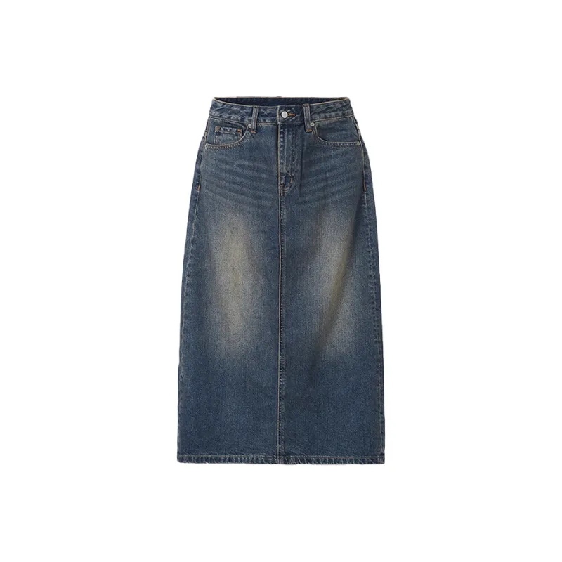SPAO Denim Long Skirts Women's-7