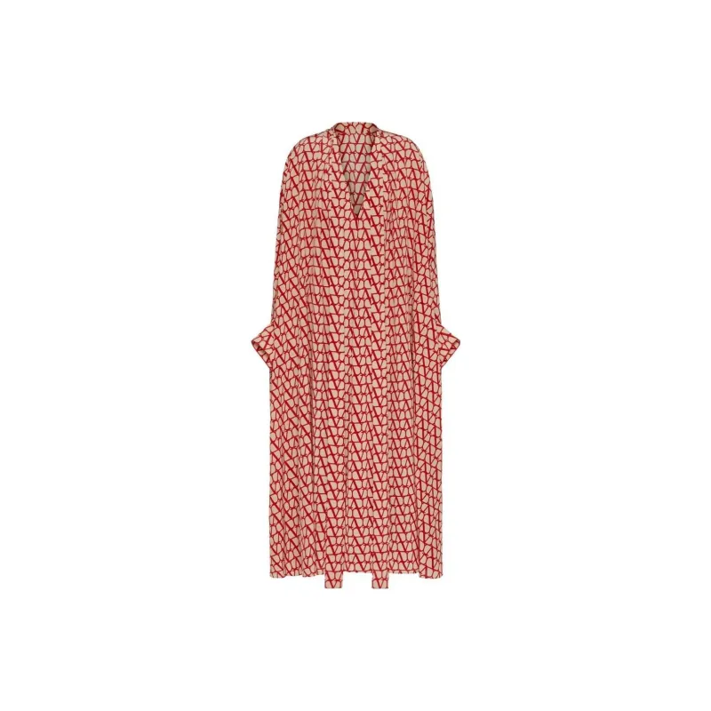 Valentino Long-Sleeved Dresses Women's Red-0