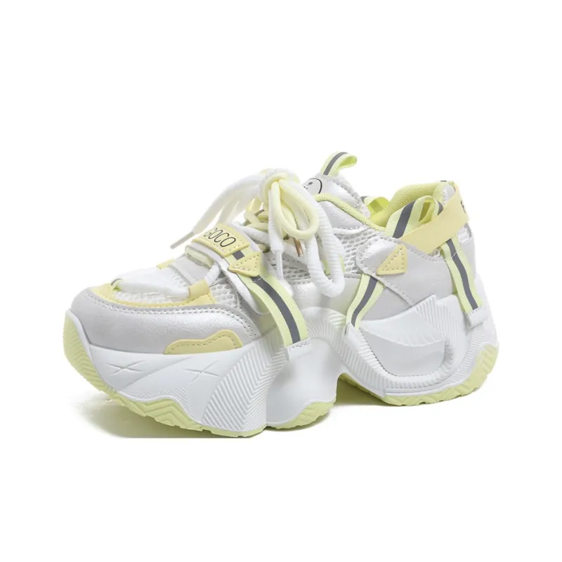Daying Breathable Height Increase Low Top Chunky Sneakers Women's-6