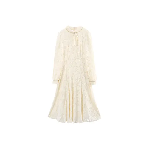 A Paradise For Awakening Long Sleeved Dress Women's Beige