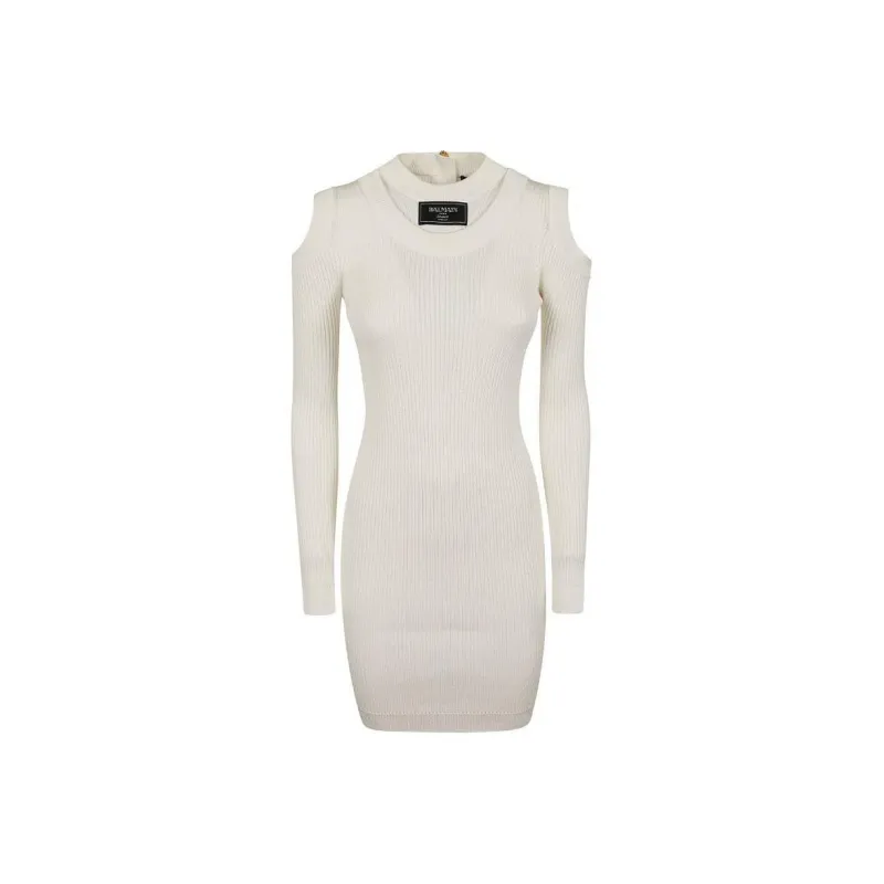 BALMAIN Slim Fit Knitted Dress-0