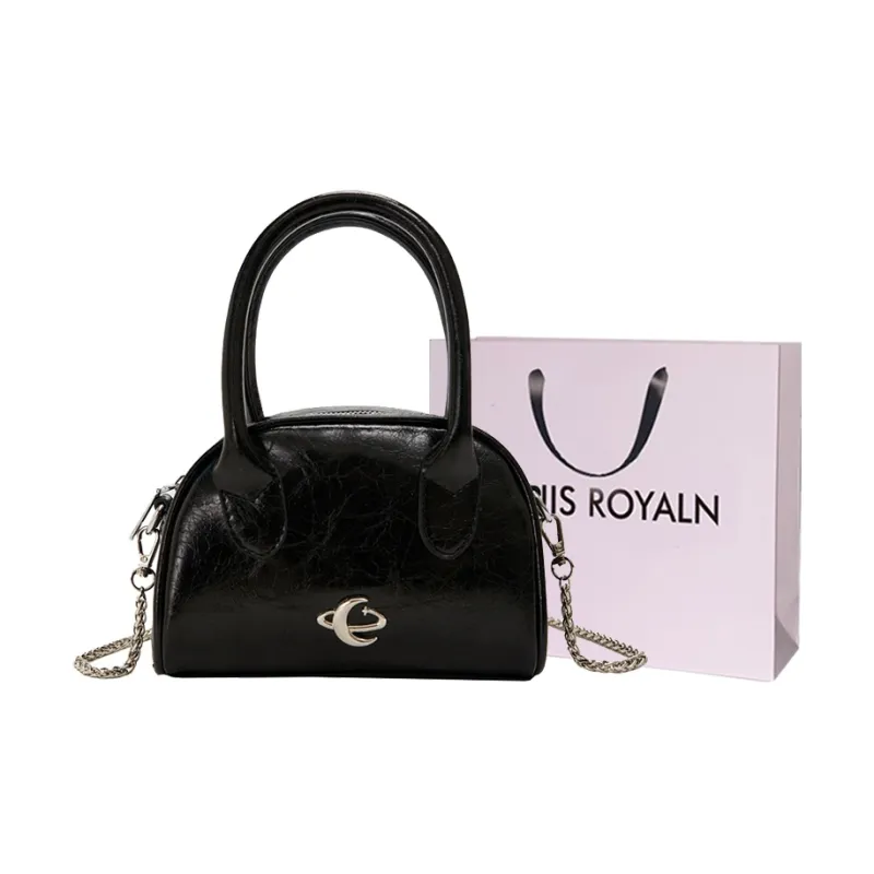 LOUIS ROYALN PU Crossbody One Shoulder Handbag Women's Silver/Black/Gold-3