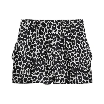 MaxMara Alcool Collection Printed Silk Shorts Casual Shorts Women's Black