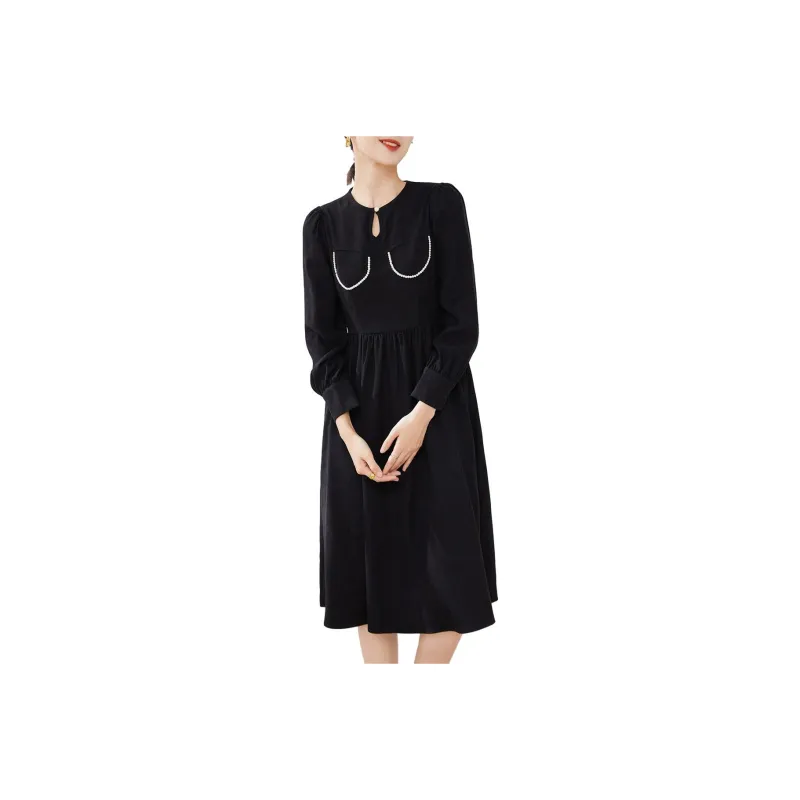 Itisf4 Long Sleeved Dress Women's Black-0