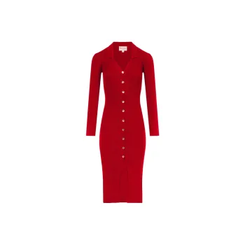 Rouje AURE DRESS Long-Sleeved Dresses Women's Red