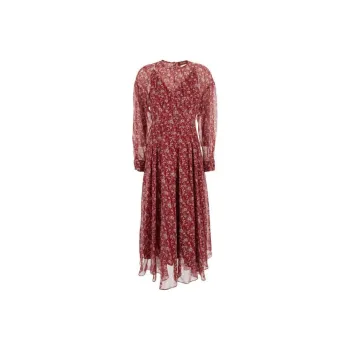 MaxMara Studio Long Sleeved Dresses Women's Red