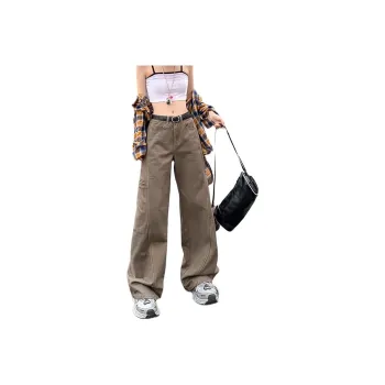 Wen Shan Jeans Women's Coffee Green
