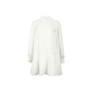 Valeria Obbaco Long Sleeved Shirt Dress Women's White