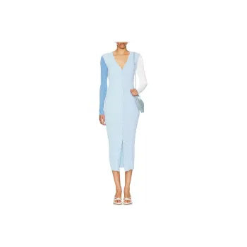 Staud Long-Sleeved Dresses Women's Light Blue