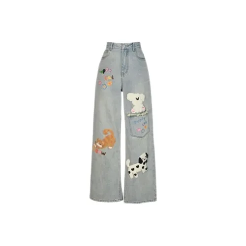 ABBY GODDESS Jeans Women's Light Gray