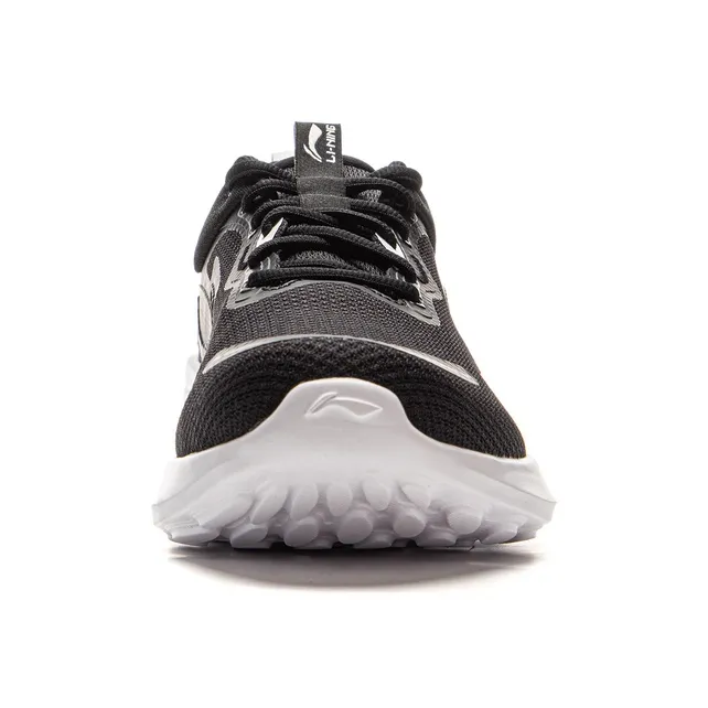 LiNing Anti Slip Wear Resistant Low Top Casual Running Shoes Men's Black White-4