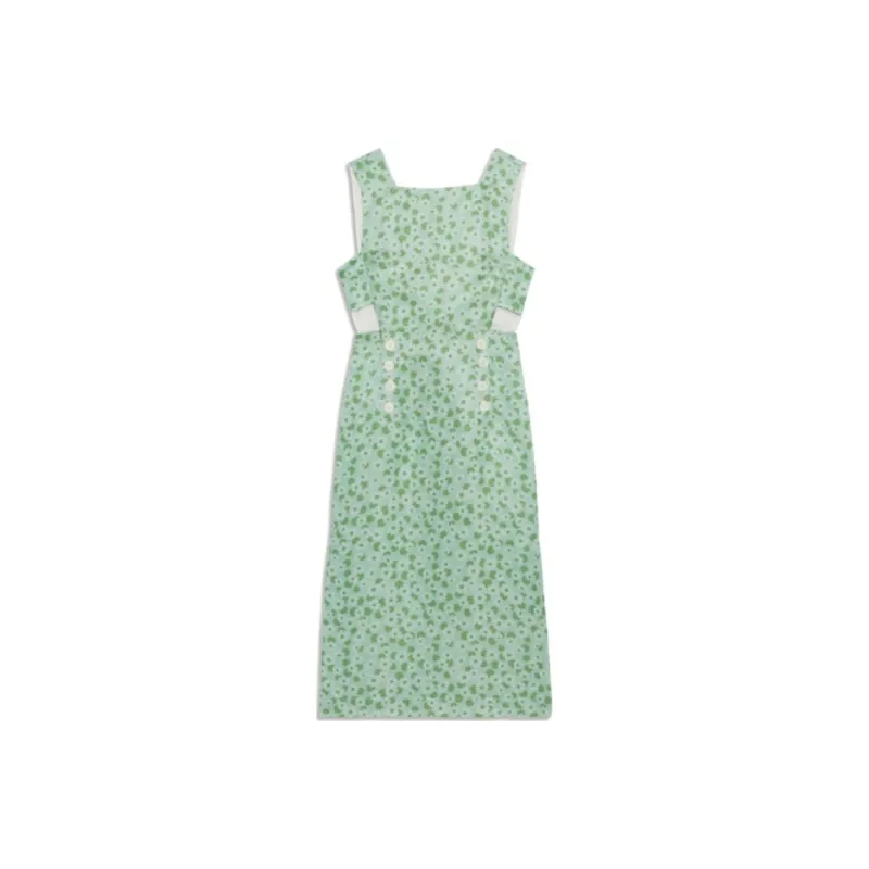 Sandro Sleeveless Dress Women's Green-0