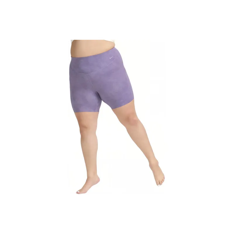 Nike Zenvy Tie-Dye Women's Gentle-Support High-Waisted 8' Biker Shorts Plus Size-0