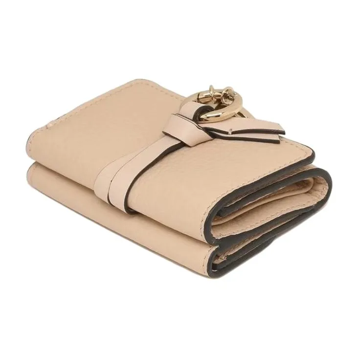 Chloe Leather Wallet Mini Women's Nude Pink-3