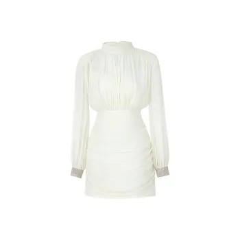 Misi Camii Long-Sleeved Dresses Women's Beige Yellow