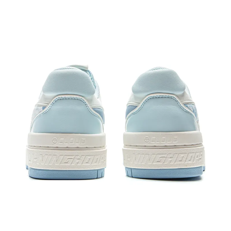 LiNing New Arrival Anti Slip Wear Resistant Low Top Skateboard Shoes Unisex White Blue-5