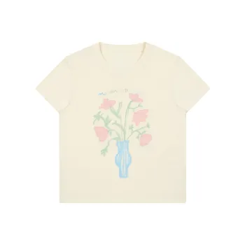MostwantedLab T Shirts Women's Cream White