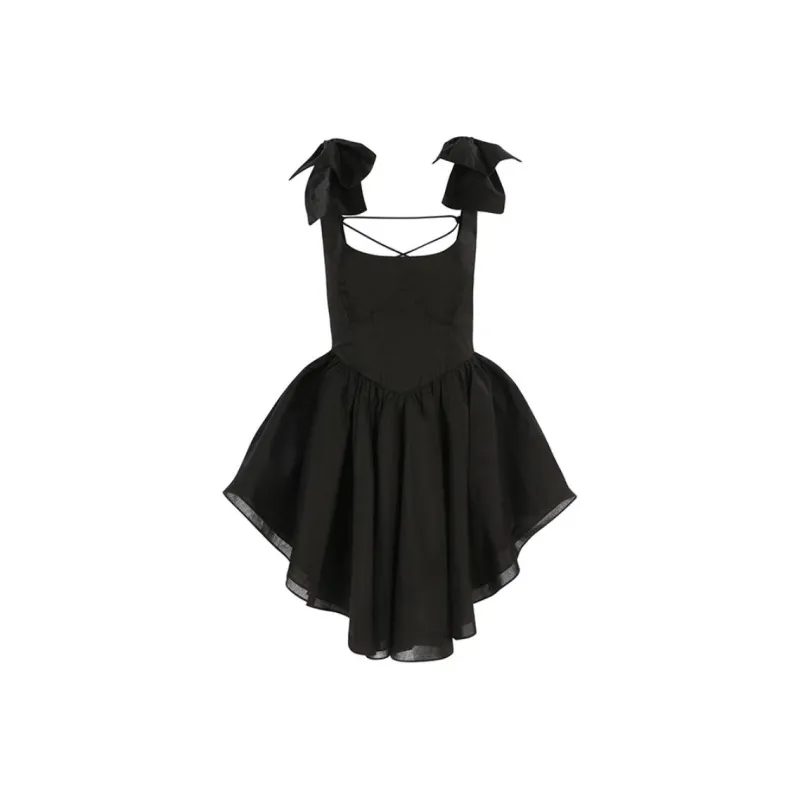 Selkie Collection SS24 Slip Dress Women's Black-0