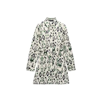 ZARA Long-Sleeved Dresses Women's Green