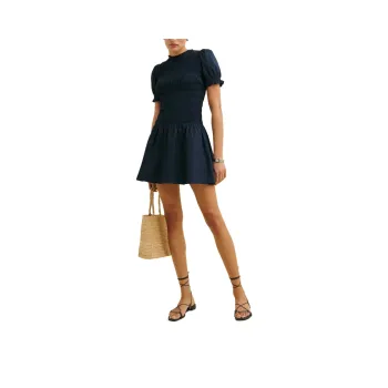 REFORMATION Leannah Dress Short Sleeved Dress Women's Marine Blue
