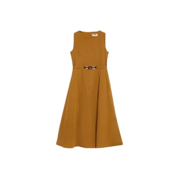 MaxMara Amelie Cotton linen Midi Dress