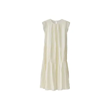 Fstudio Short Sleeved Dresses Women's Beige Yellow
