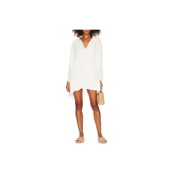 FREE PEOPLE Long-Sleeved Dresses Women's White