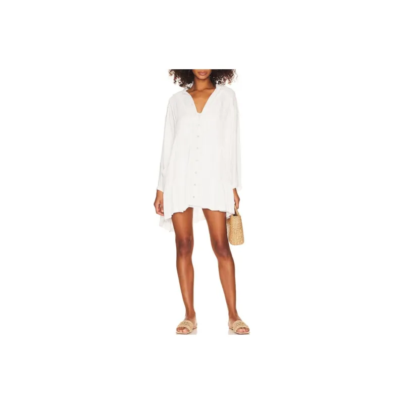 FREE PEOPLE Long-Sleeved Dresses Women's White-0