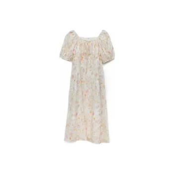 HUASJ Short Sleeved Dresses Women's Yellow
