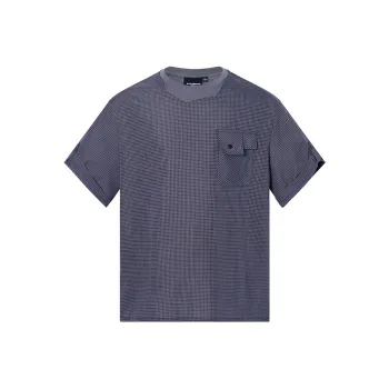 ROCAWEAR T Shirts Unisex Gray Black Small Plaid