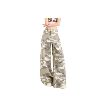 Menglaini Jeans Women's Camouflage