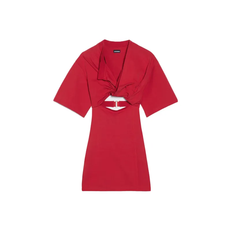 Jacquemus La Robe T Shirt Bahia Dress White-7