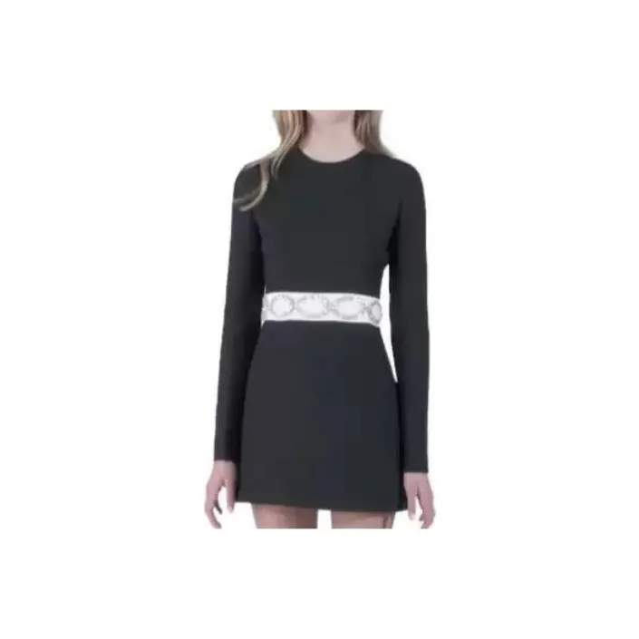 Valentino Long Sleeved Dresses Women's Black-0