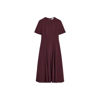 ZARA ZW Series Short Sleeved Dresses Women's Burgundy