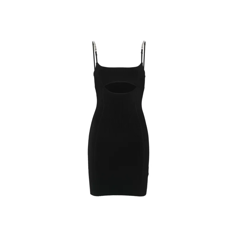 GCDS Logo lettering Ribbed Mini Dress-0