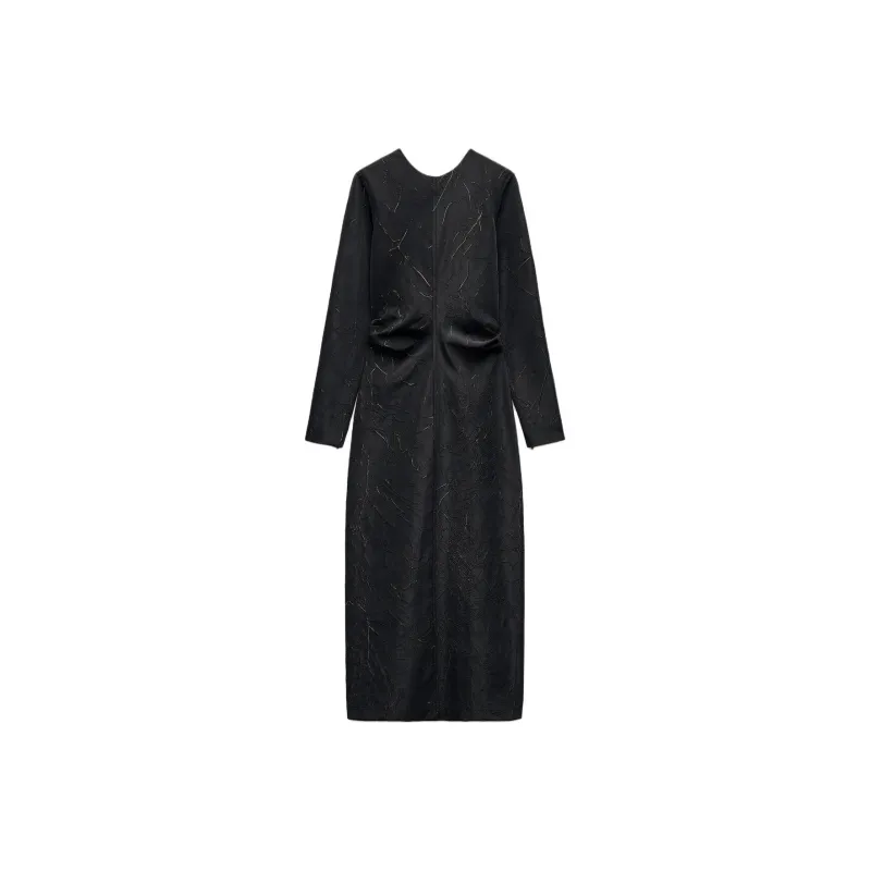 ZARA Halloween Limited Edition Series Long-Sleeved Dresses Women's Black-0