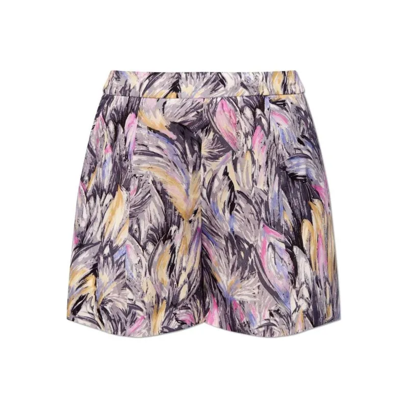 BALMAIN Feather Printed Shorts-0