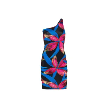 Louisa Ballou Floral print Off shoulder Dress