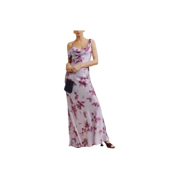 REFORMATION Ronda Silk Dress Slip Dresses Women's Mali Blue Sunrise Color
