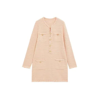 Bebe FW24 Long Sleeved Dresses Women's Light Orange