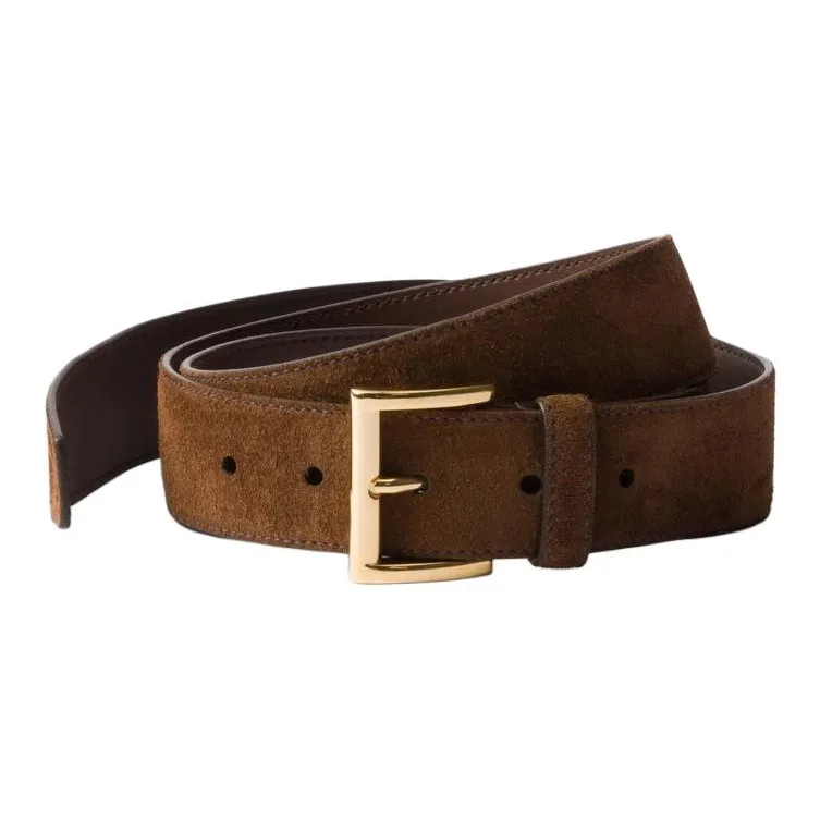 PRADA Buckled Suede Belt-0