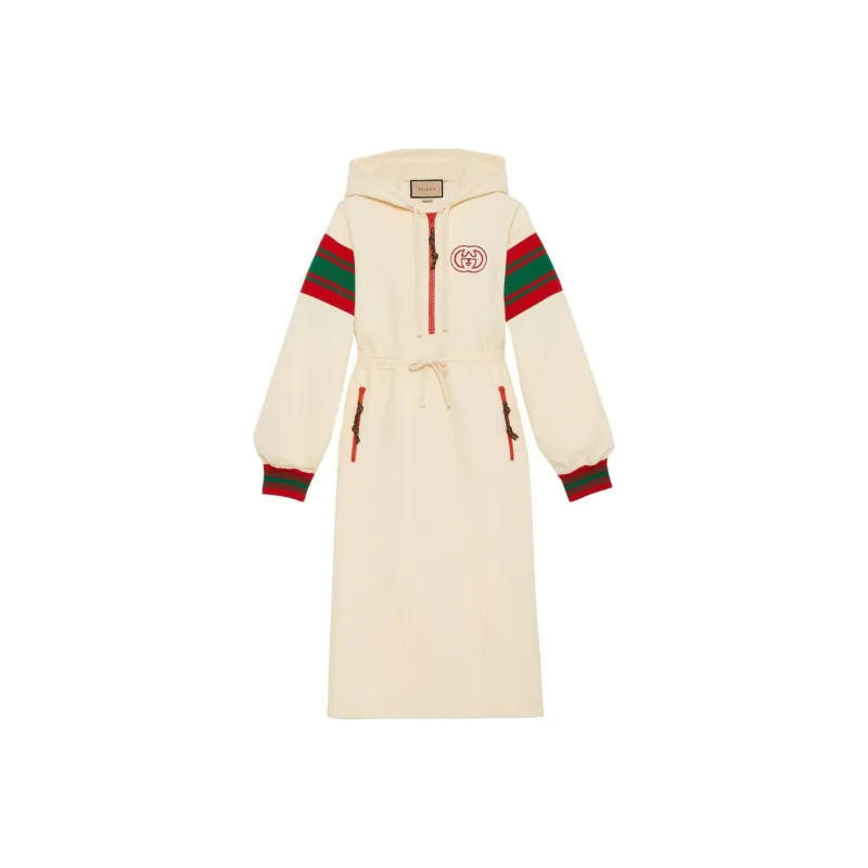 GUCCI Web stripe Hooded Dress-0