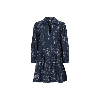 Desigual Long Sleeved Dress Women's Dark Blue