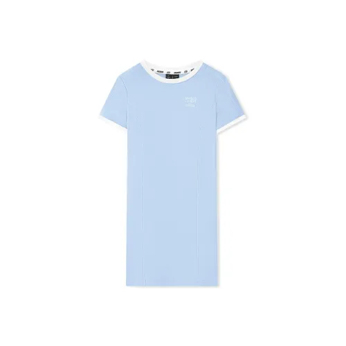 Skechers Short Sleeved Dresses Women's Cashmere Blue