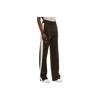 HERMES Knitted Sports Pants Women's Charcoal Brown