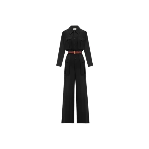 SAINT LAURENT SS24 Jumpsuit Women's Black